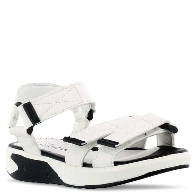 Sandalia de Niña Mini Miss Carol MELITA con velcros Blanco