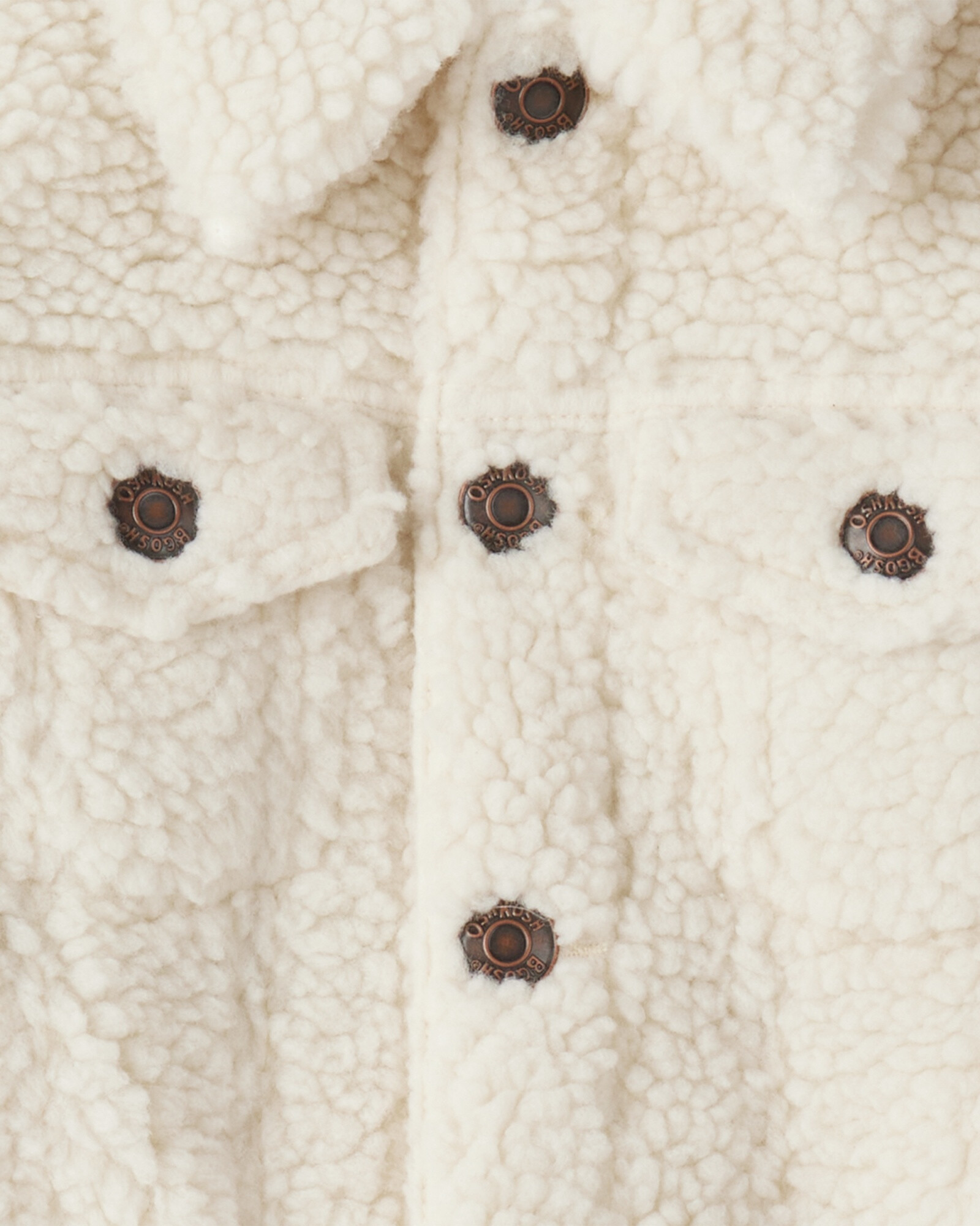 Campera de sherpa, color crema Sin color