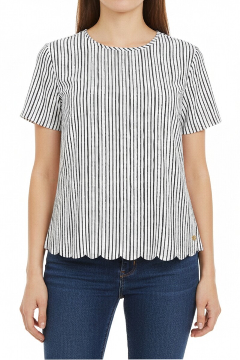 BLUSA A LA BASE - Raya negra 