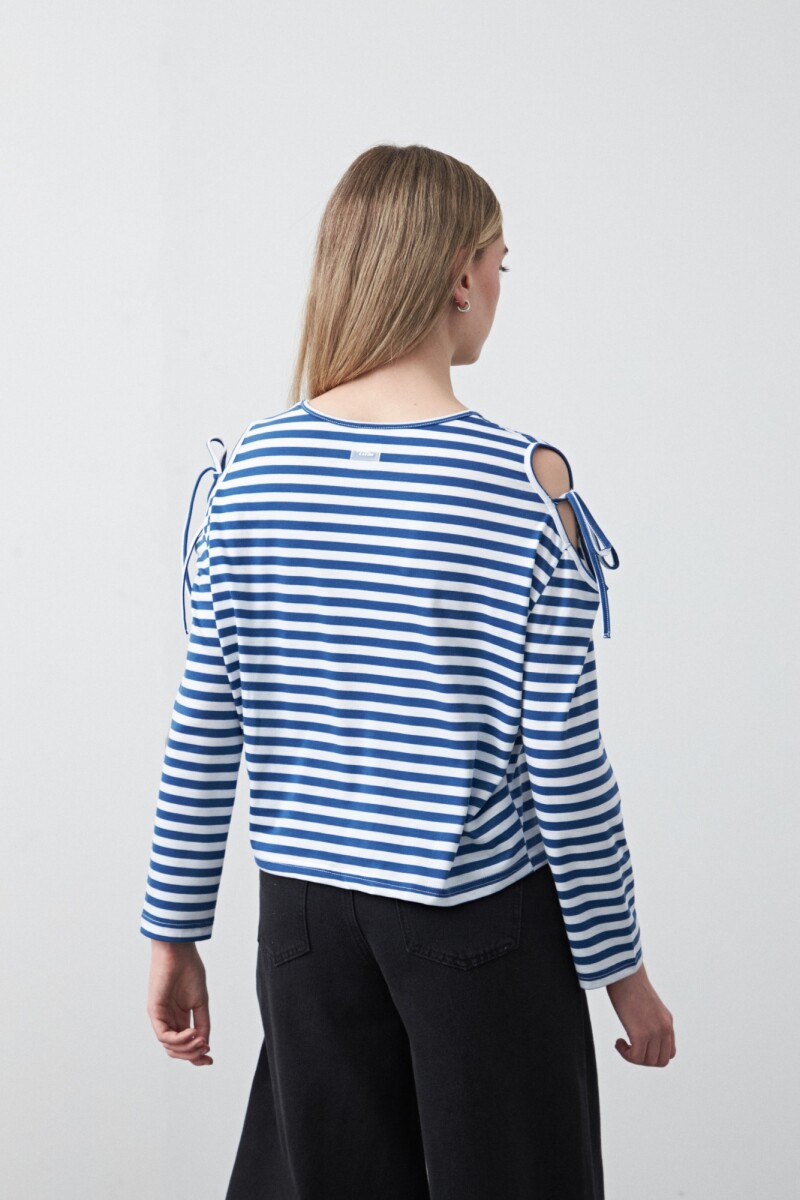 REMERA SENDAI Blanco/Azul