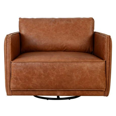 BUTACA 1 CUERPO CUERO-100-NATURAL MARRON ROMEO CAMEL