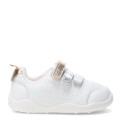 Championes Infantiles Bibi Fisioflex c/Velcros Blanco - Dorado - Plateado