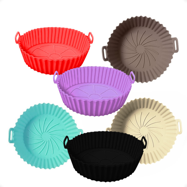 Bandeja Protectora De Silicona Para Freidora de Aire de 16 Cm de Diámetro y 5 Cm de Alto Bandeja Protectora De Silicona Para Freidora de Aire de 16 Cm de Diámetro y 5 Cm de Alto