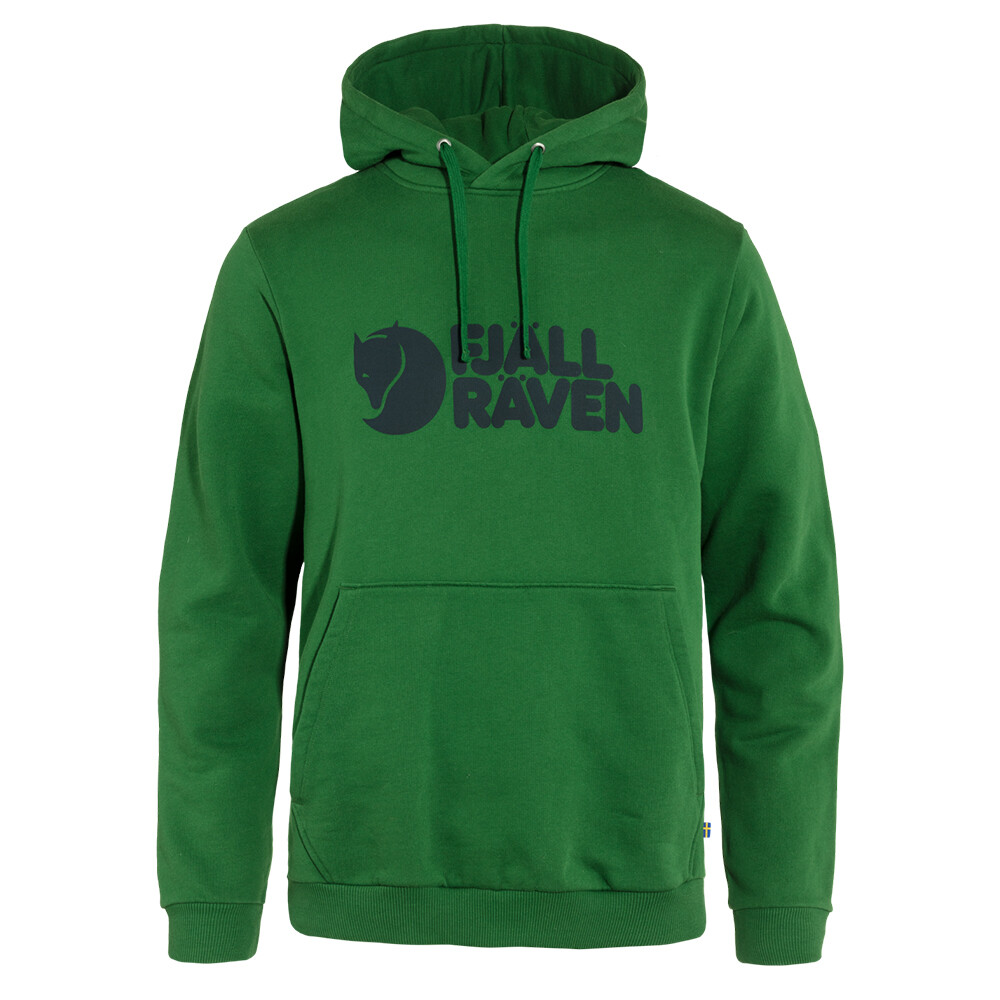 Fjällräven Logo Hoodie - Hombre Palm Green
