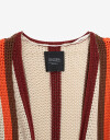 Knitwear Poncho Tejido Rayado - Combinacion Multicolor