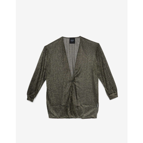 Kimono Con Lurex Plateado Antique Silver