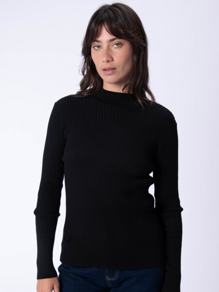 Remera manga larga punto Negra