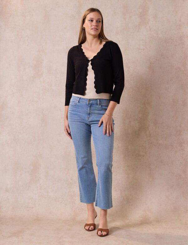 Cardigan Crop NEGRO