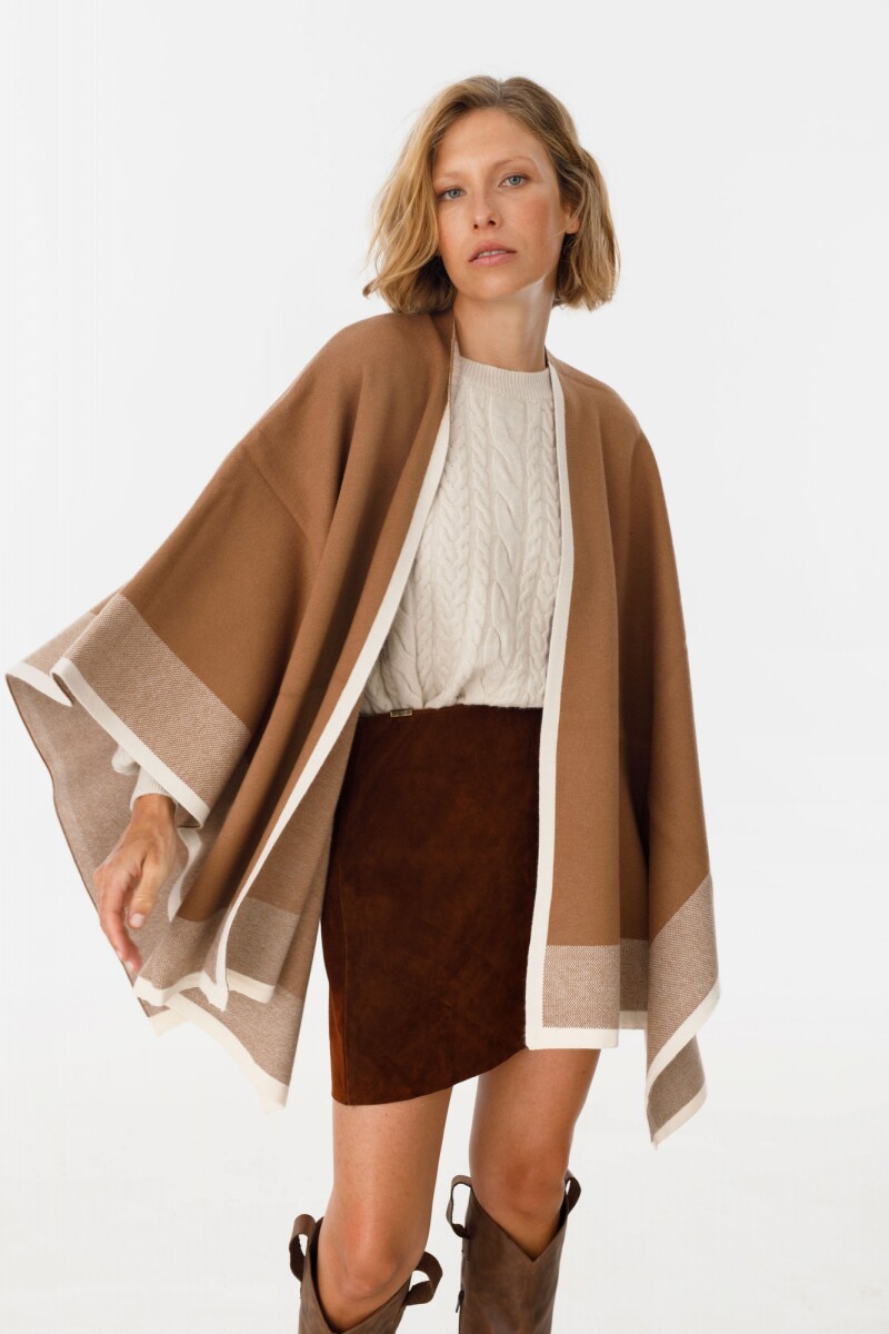 Ruana Line - Camel/Crudo 