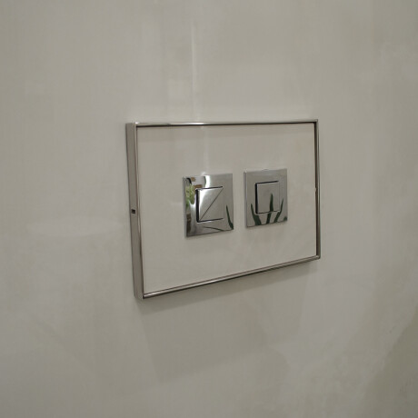 Set de inodoro inteligente suspendido con cisterna de 8 cm y placa  pulsadora de color blanco