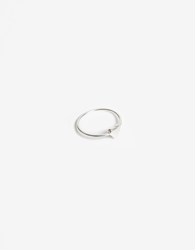 Anillos Chicos Metal Anillo Plata 925 Corazón - Plateado