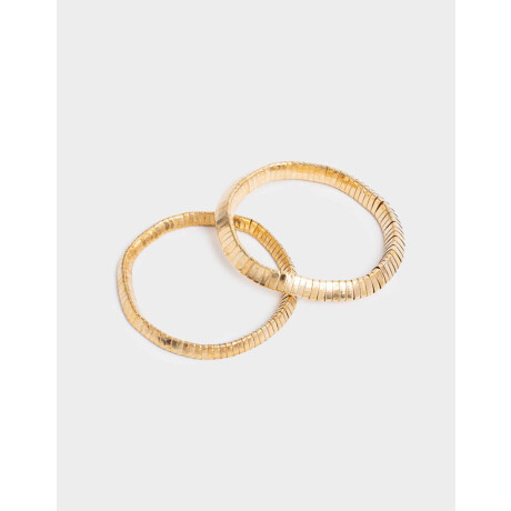 Pulsera Elastica Sets De Metal Dorado