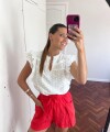 Short lino rojo