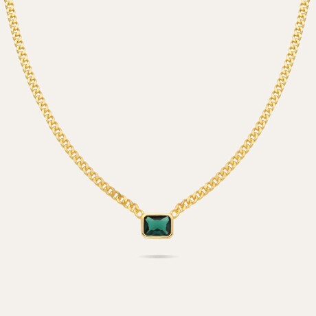 Collar Absolut Green - Plata y Baño de Oro Collar Absolut Green - Plata y Baño de Oro