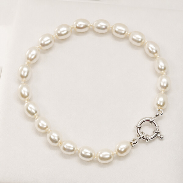 Pulsera Moon de Perlas de Rio y broche de Plata 925 Pulsera Moon de Perlas de Rio y broche de Plata 925