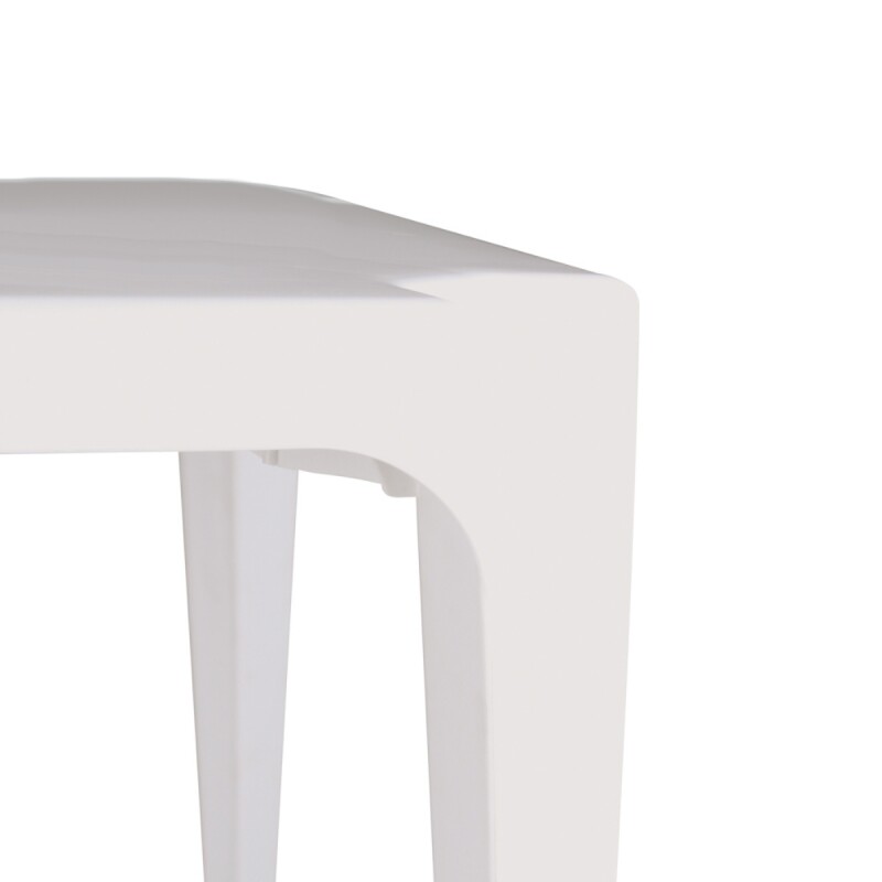 Juego de jardín Mesa + 4 sillas con apoya brazos BLANCO