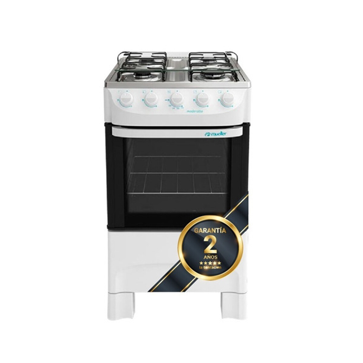 Cocina Mueller 4 Hornallas Súper Gas Blanca 