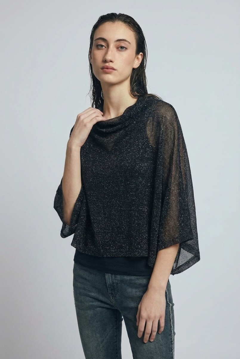 Capa lurex party - negro 