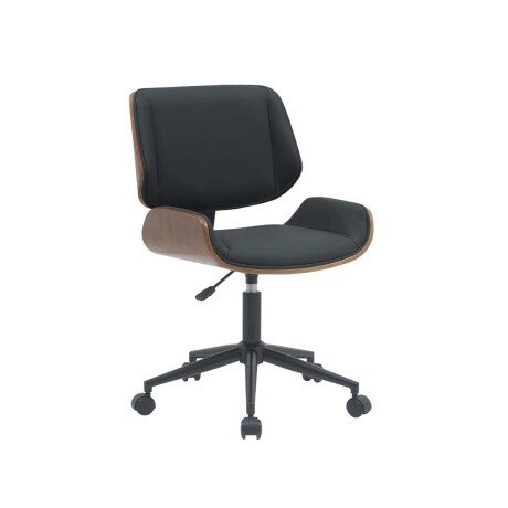 ASIENTO OFICINA MEDIO MADERA-Y-PU NEGRO ZEN