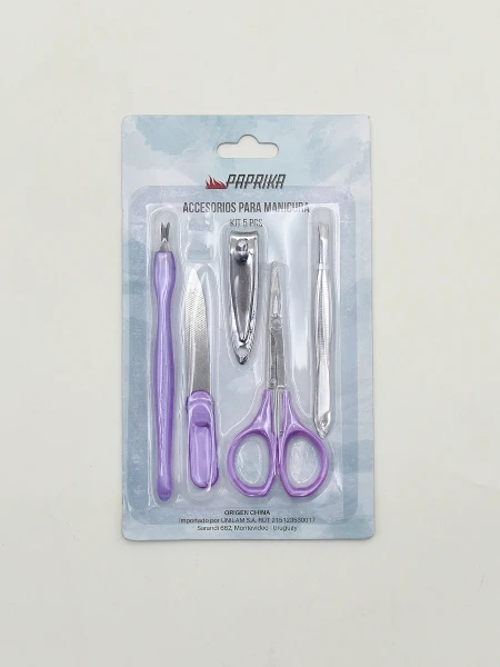 ACCESORIOS PARA MANICURA KIT 5 PCS VIOLETA