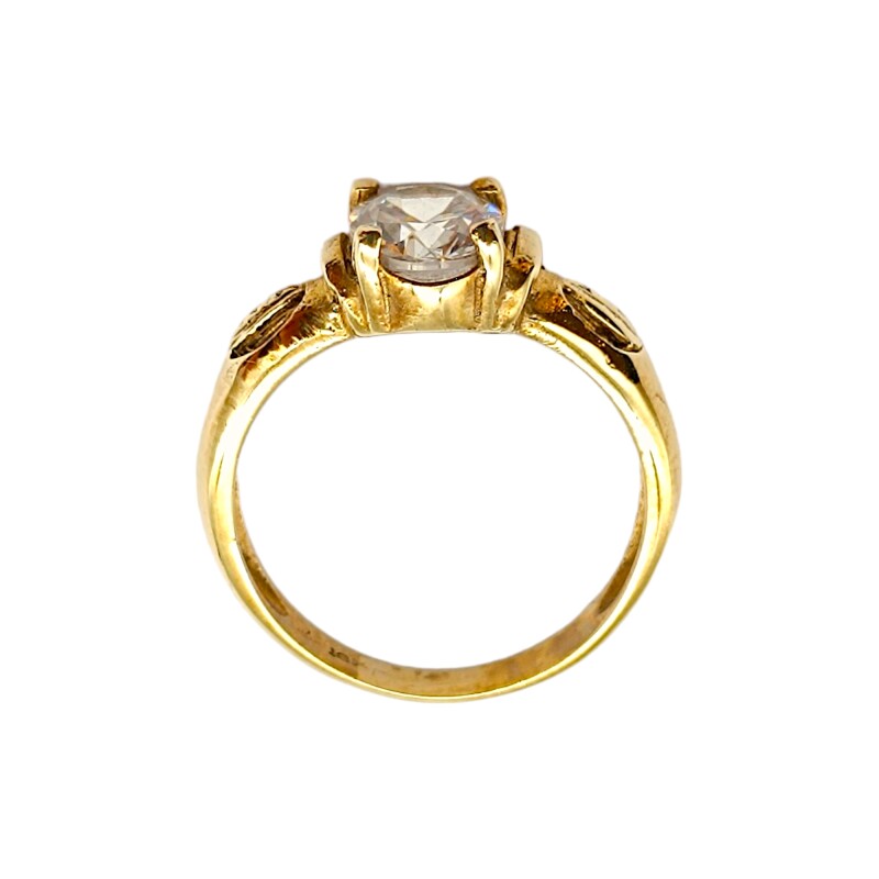 Anillo Solitario-Oro bajo-Piedra Zirconia-AN8096 conpiedra