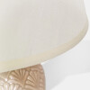 LAMPARA MARFIL C/BASE BEIGE P/MESA 20X32CM Unica