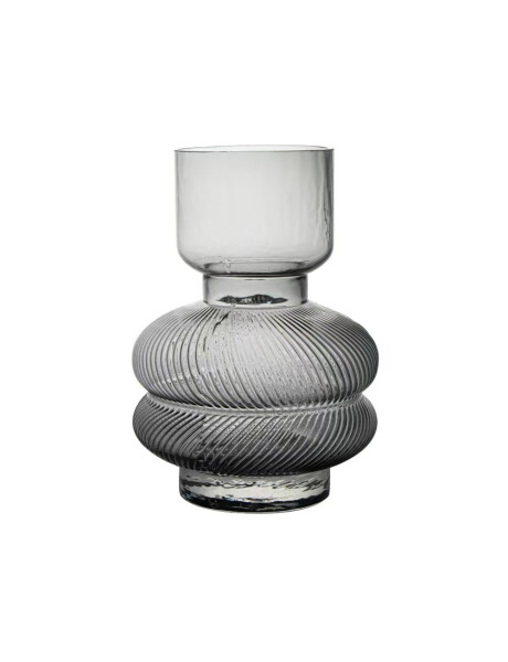 FLORERO VIDRIO LABRADO D15x22.5CM GRIS FLORERO VIDRIO LABRADO D15x22.5CM GRIS