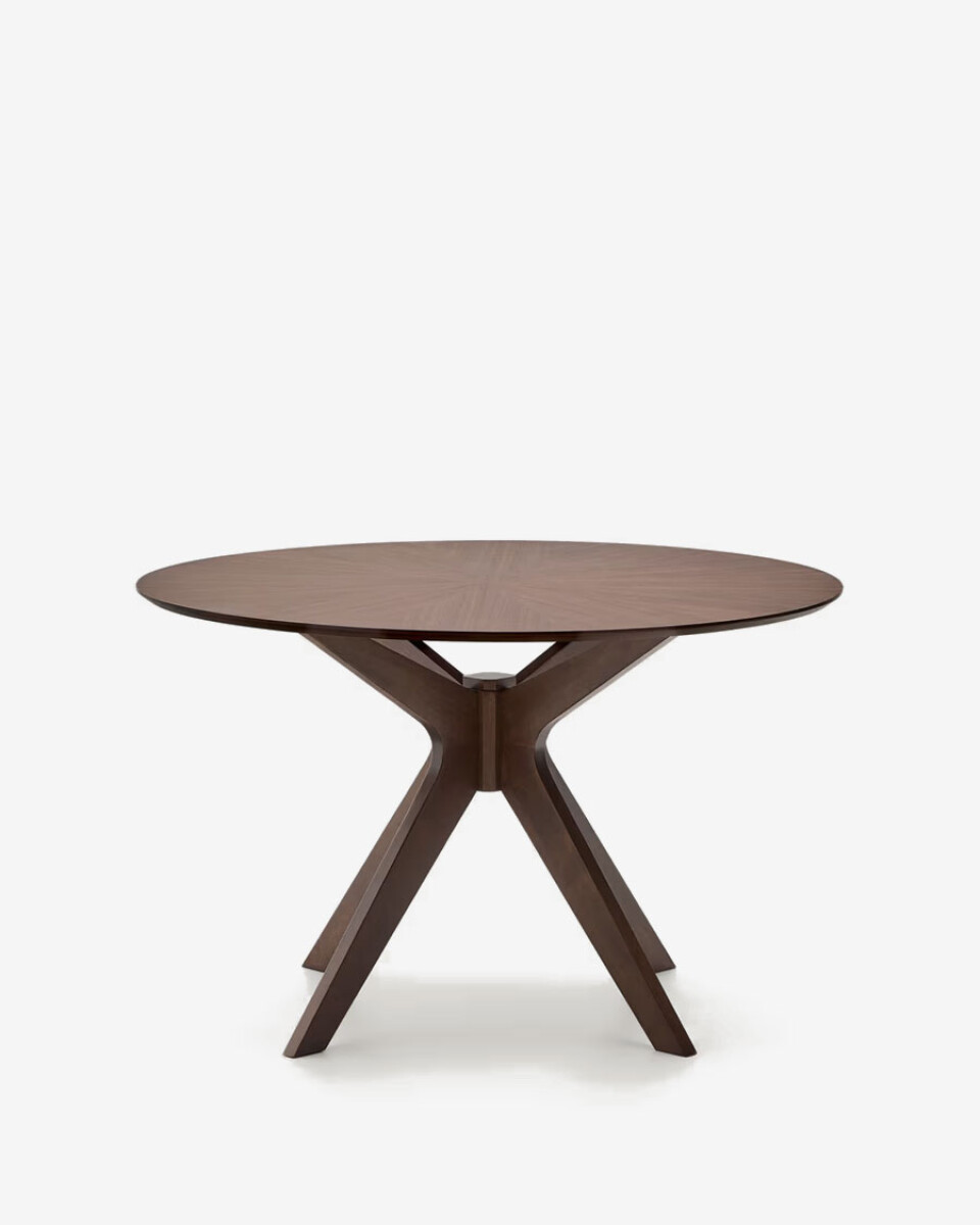 Mesa redonda Naanim de chapa de - nogal Ø 120 cm. 
