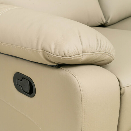 RECLINER MANUAL 2 CUERPOS CUERO-Y-SIMIL-CUERO MARRON LINA TAUPE