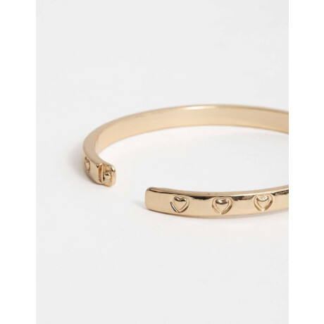 Pulsera Rígida Bañada En Oro Dorado