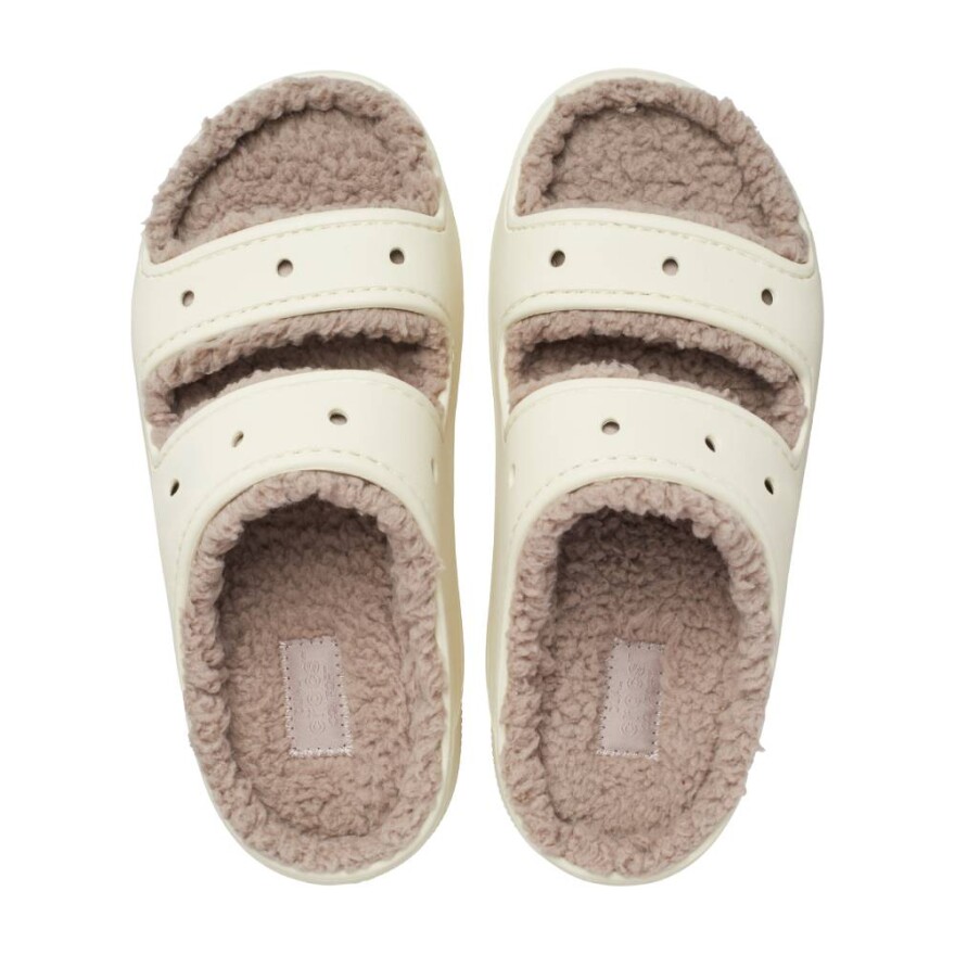 Sandalias Crocs Classic Cozzzy Sandal - Unisex Bone/mushroom