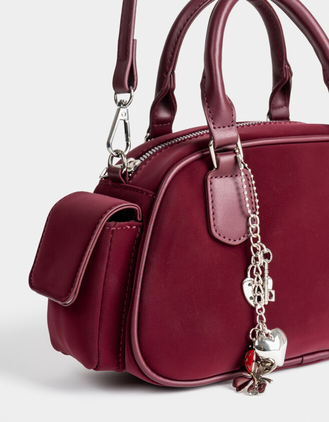 Bowling Cartera Bowling Con Charm - Rojo Burdeaux