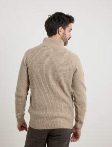 470587 SWEATER PUNTO MEDIO CIERRE HARRY Beige