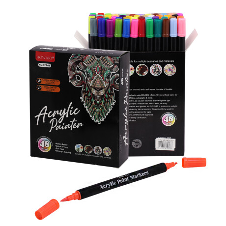 SET 48 MARCADORES DOBLE PUNTA ROTULADORES SURTIDOS