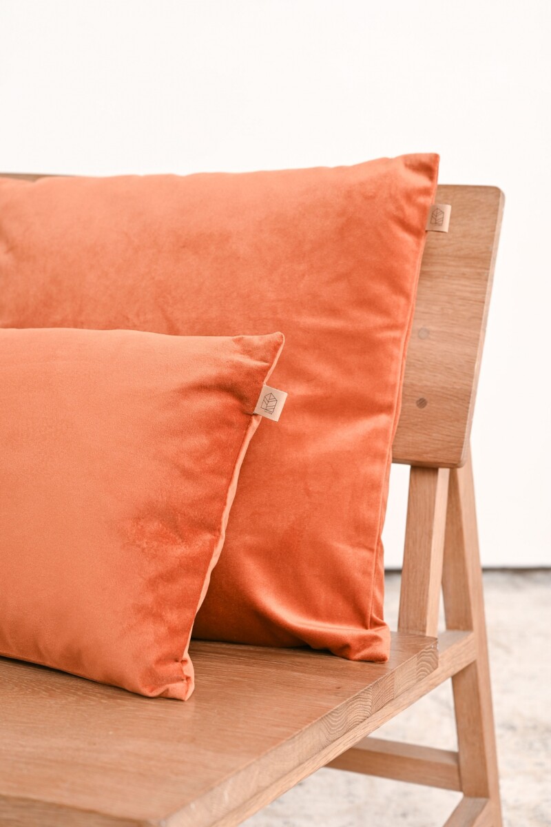 Almohadón Velvet Cuadrado Ladrillo