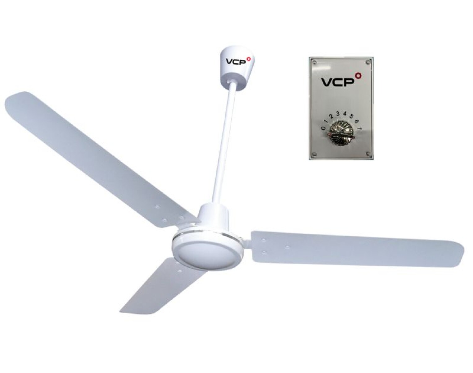 VENTILADOR DE TECHO 56" MOTOR PESADO CAJA METALICA 7 VELOCIDADES 