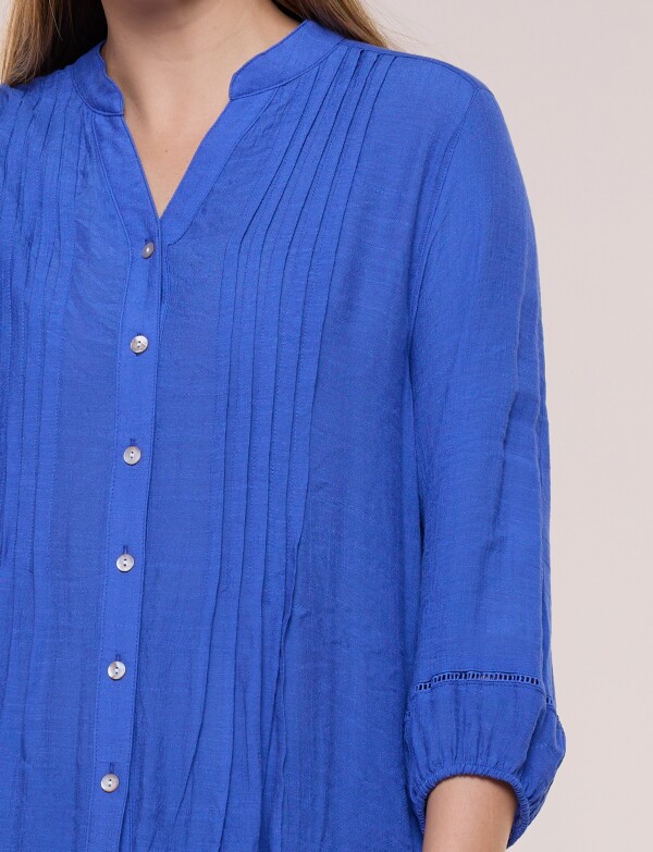 Blusa Con Alforzas En Delantero Y Botones ROYAL