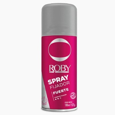 Fijador Roby en Spray Fuerte 180 ML Fijador Roby en Spray Fuerte 180 ML