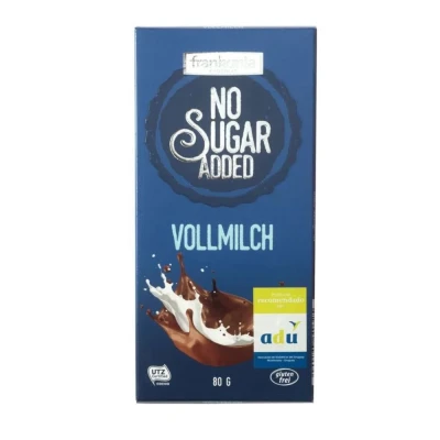 Chocolate Con Leche Sin Azúcar Frankonia 80g Chocolate Frankonia Vollmilch