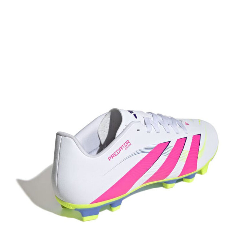 Championes de Fútbol 11 Unisex Adidas Predator Club FG/MG Blanco - Rosado - Amarillo Lima