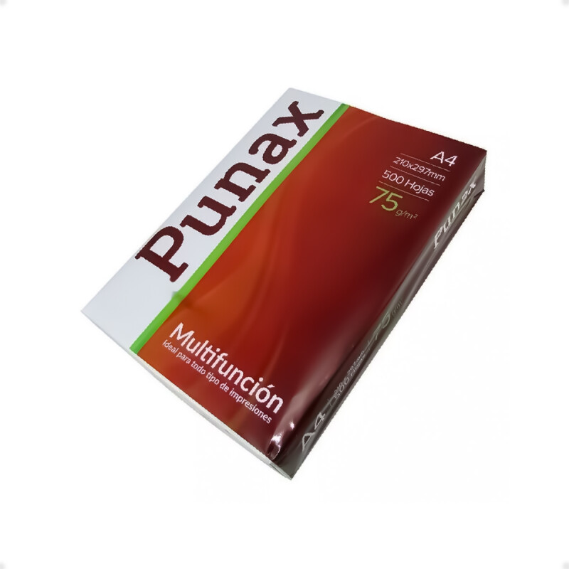Resma Punax A4 multifunción de 500 hojas de 75g blanco X1