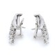 Par de caravanas oro 18k blanco y brillantes Par de caravanas oro 18k blanco y brillantes