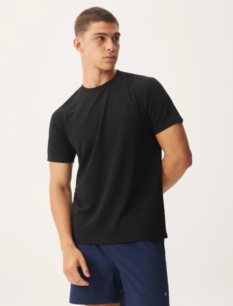 CAMISETA DEPORTIVA MANGA CORTA NEGRO