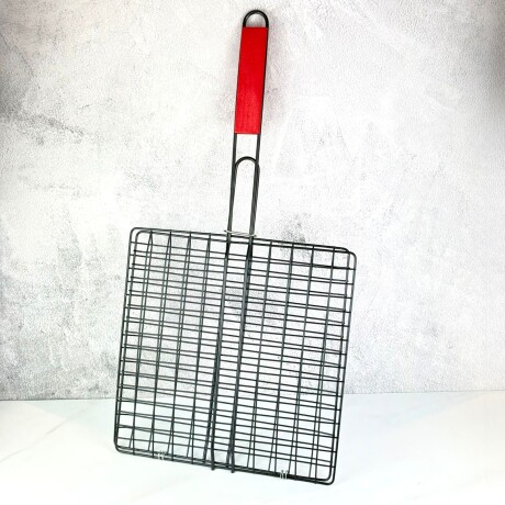 Rejilla Doble Cuadrada Para Parrilla Con Mango De Madera 30cm x 30cm x 60cm Rejilla Doble Cuadrada Para Parrilla Con Mango De Madera 30cm x 30cm x 60cm