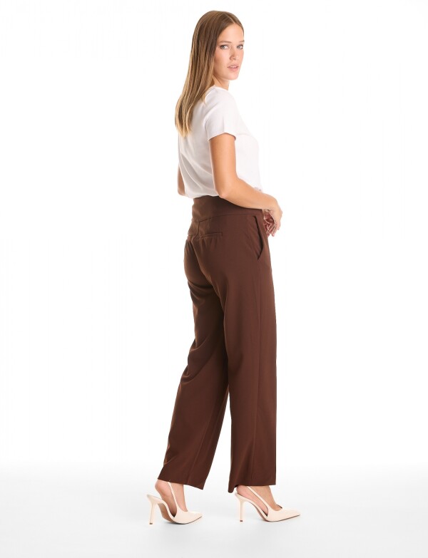 Pantalon Pull On Hebillas MARRON