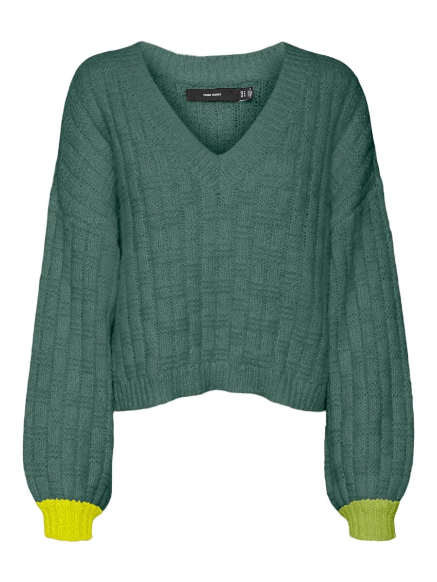 Sweater Ingrid Loose Contraste - Dark Forest 