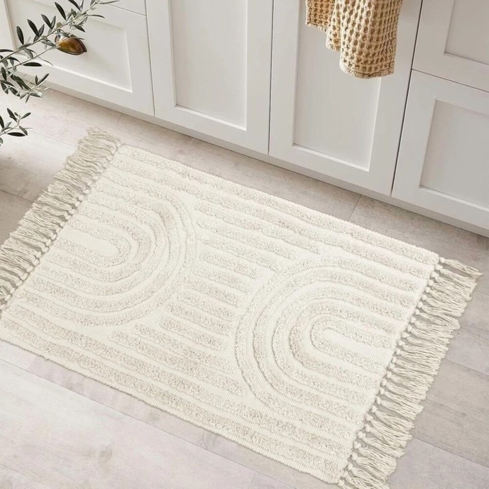 Alfombras Freece con Flecos 50x80 Semicirculos