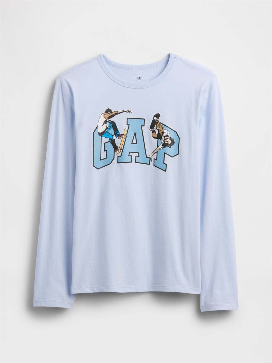 Remera Logo Gap Niño - Serene Blue 