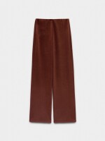 Pantalón Reto Con Cintura Elástica marron
