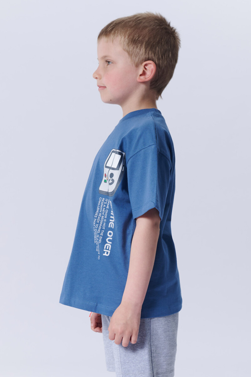 Remera Algodón Gamer Azul